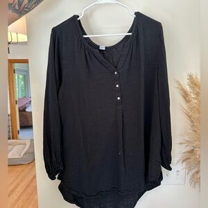 Black Button-Up Blouse